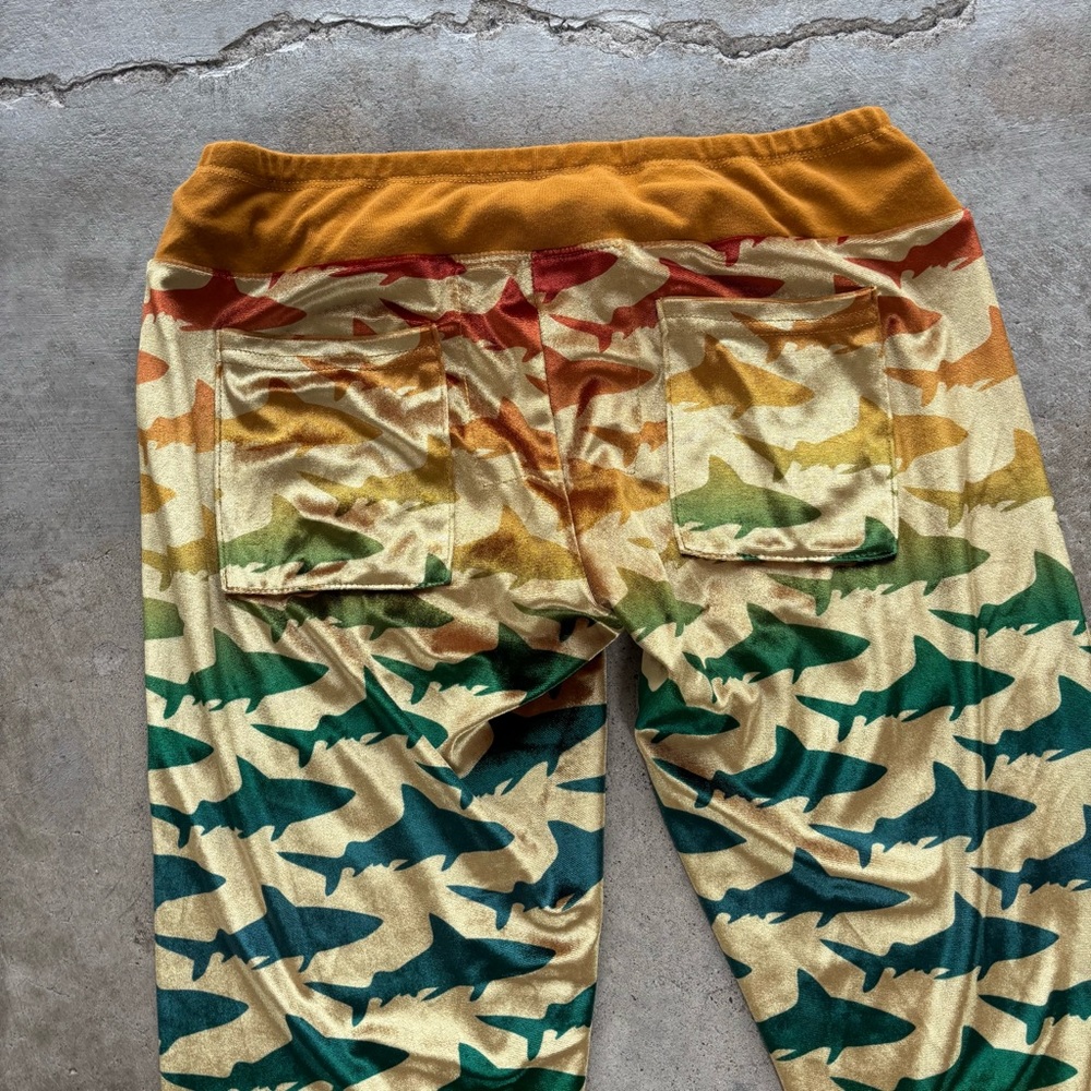 Aviator Nation Velvet Gradient Shark Joggers Size S - Picture 8 of 9